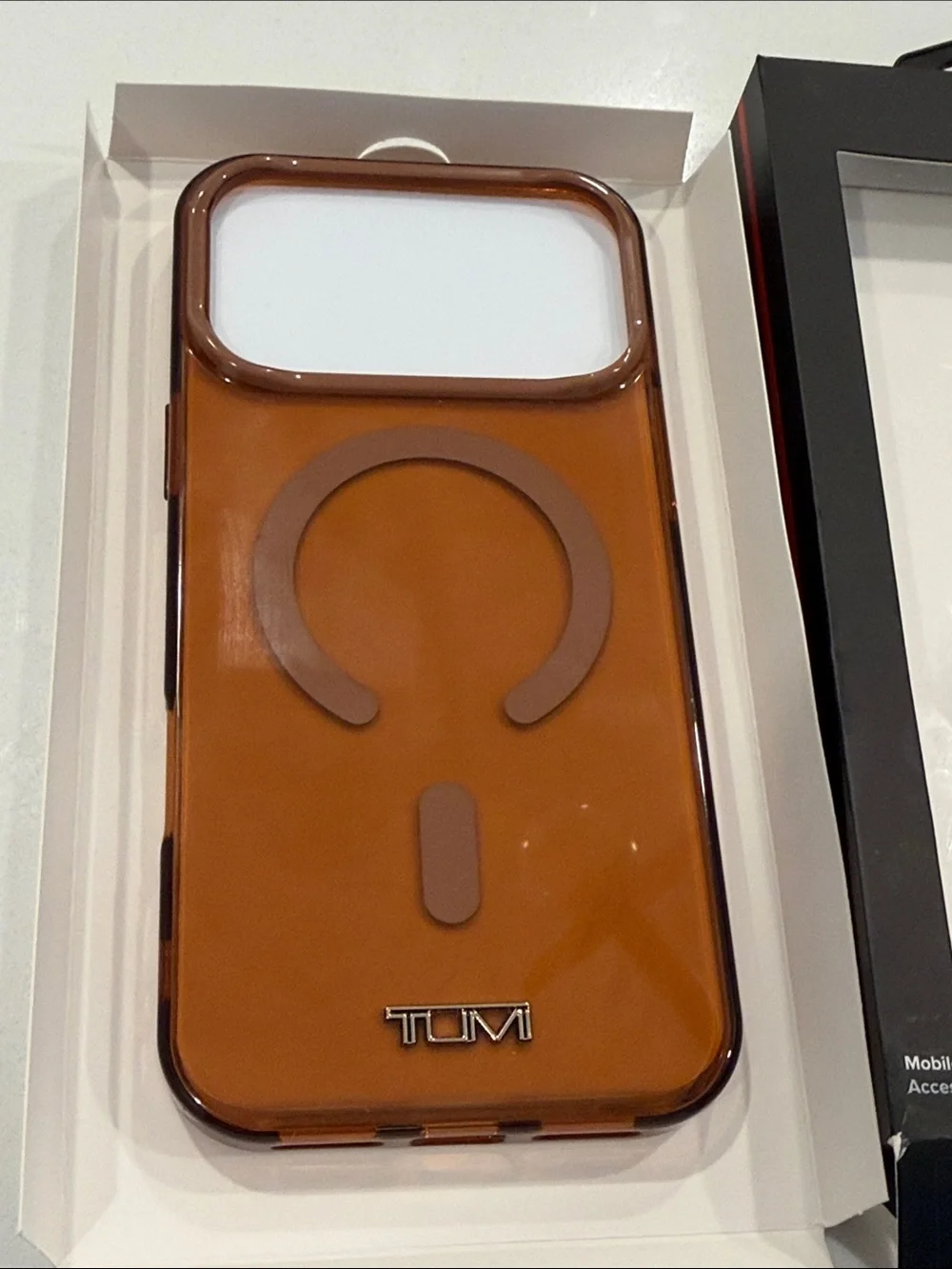 Tumi MagSafe-Compatible iPhone 17 Pro Max Case - Cognac Brown